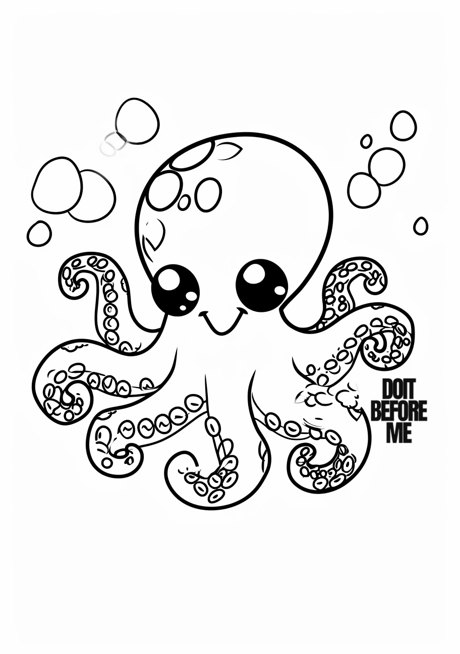 octopus coloring page free