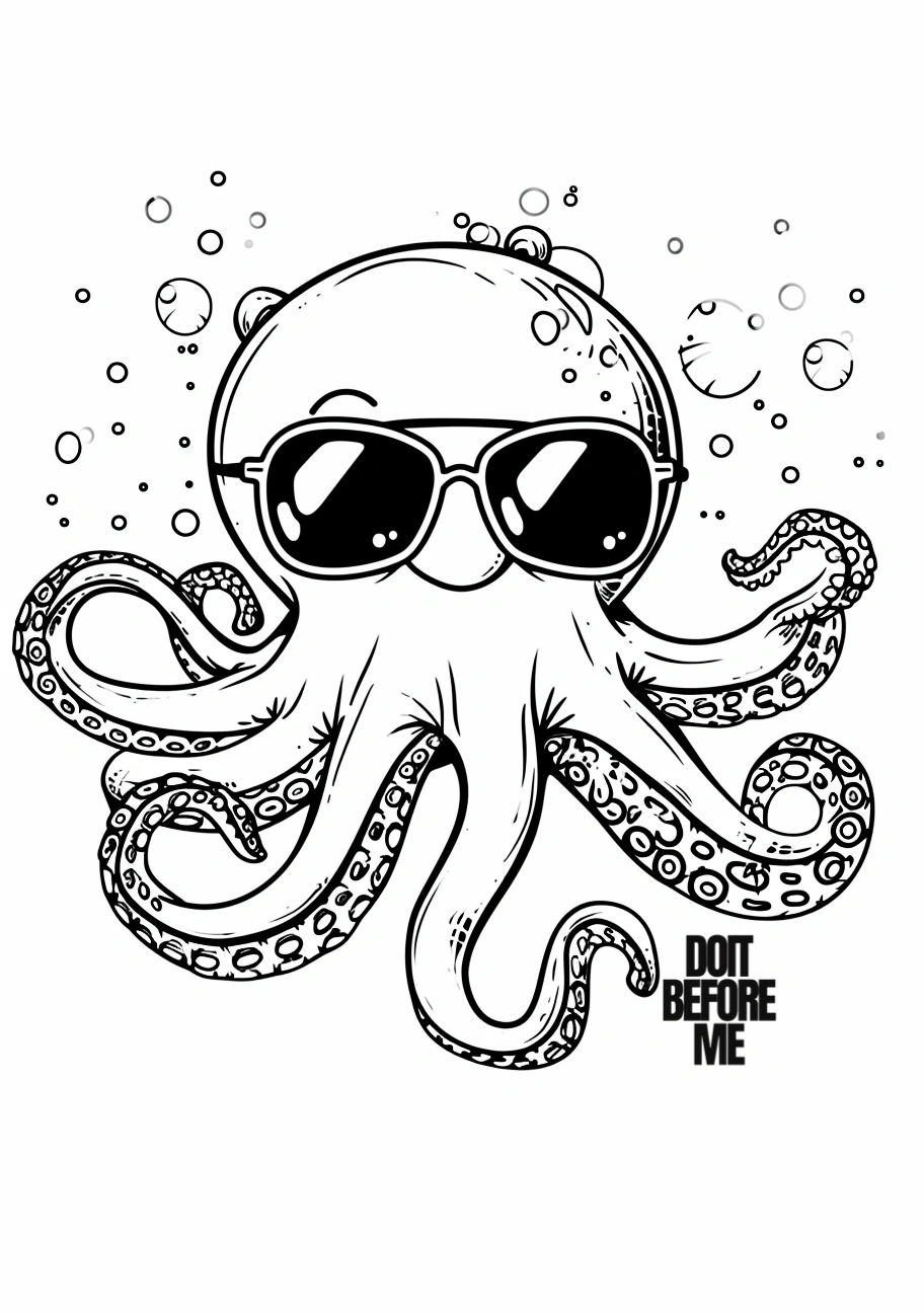 octopus coloring page printable