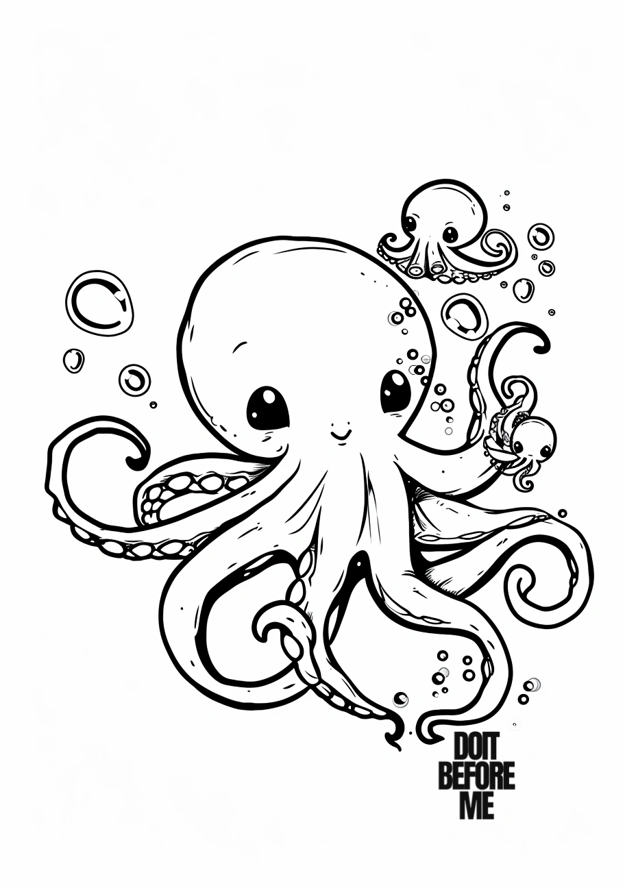 octopus head coloring page