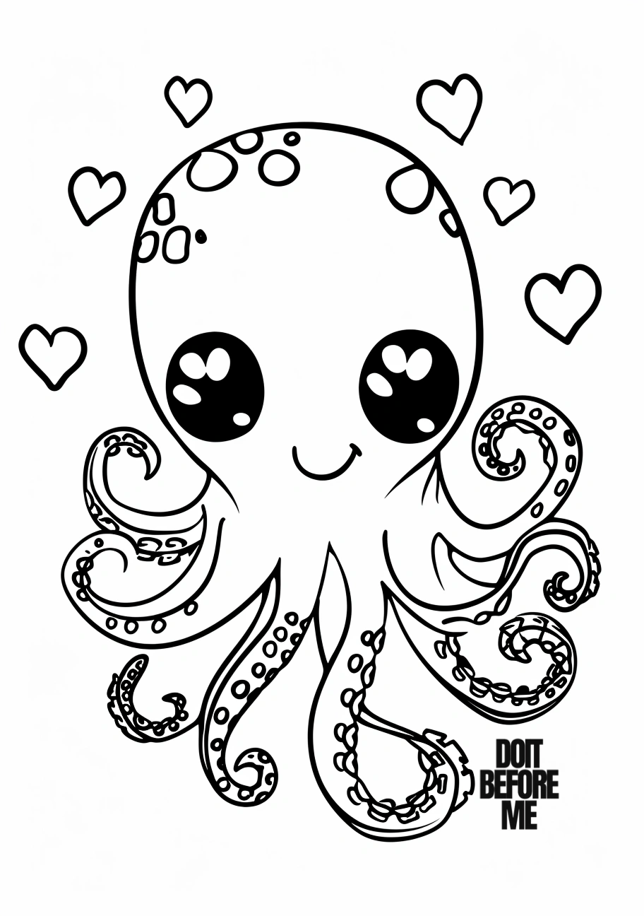 preschool octopus coloring page