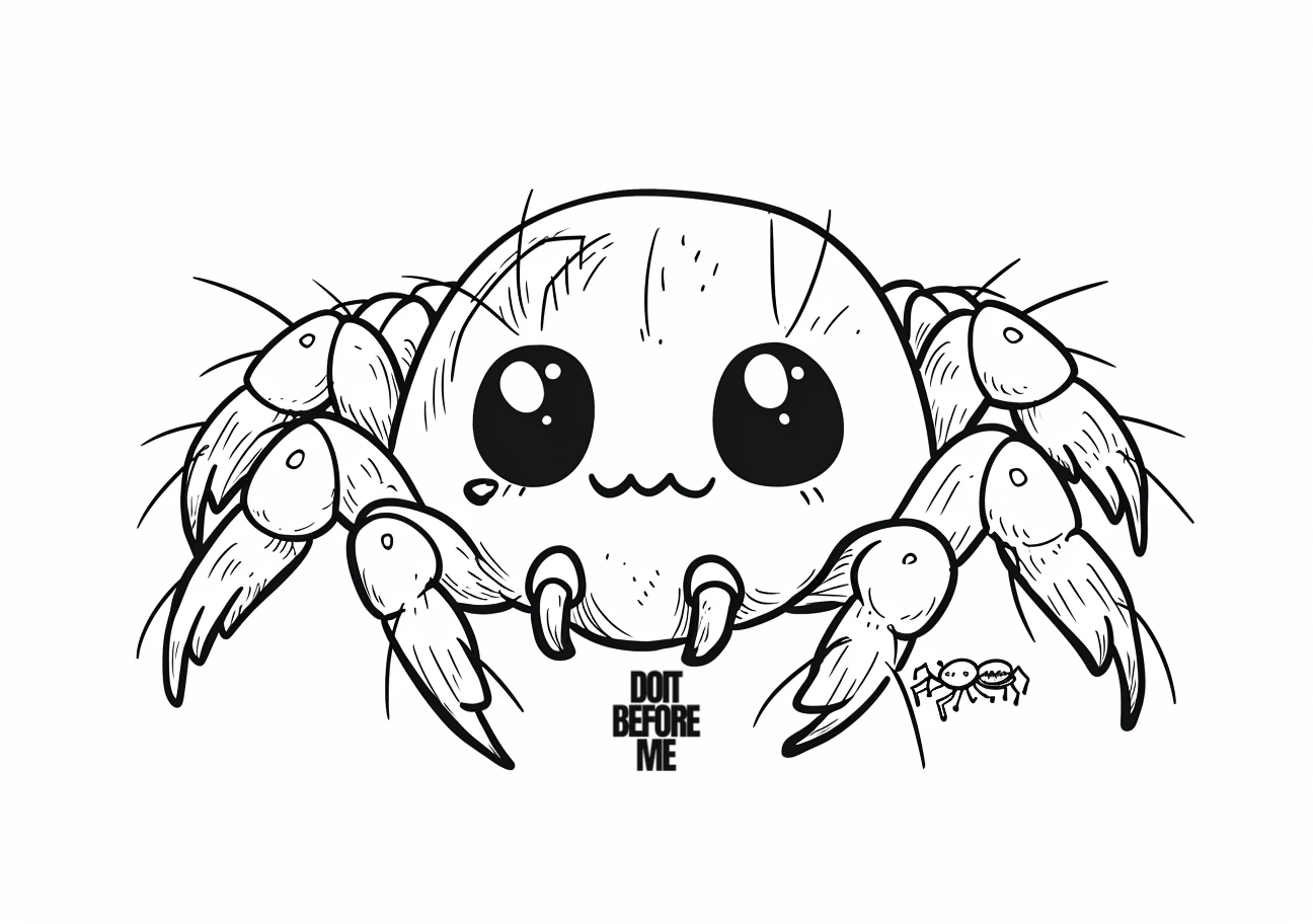 printable cute spider coloring pages