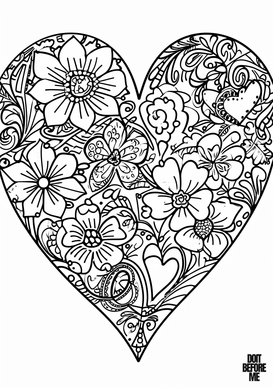 printable cute valentine coloring pages