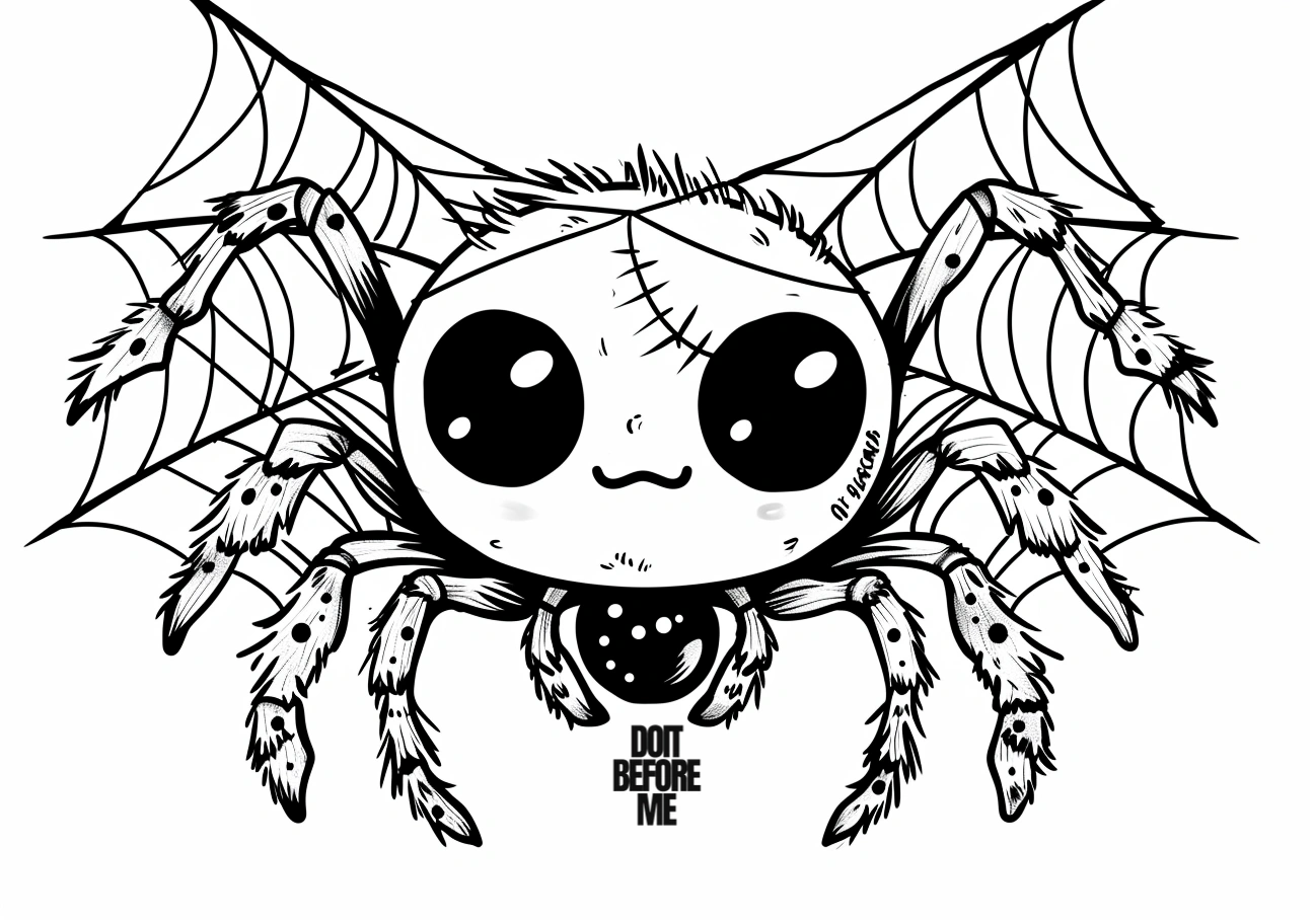 spider coloring page halloween