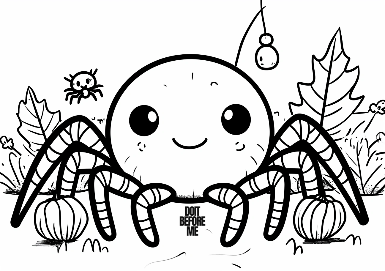 spider coloring pages for toddlers