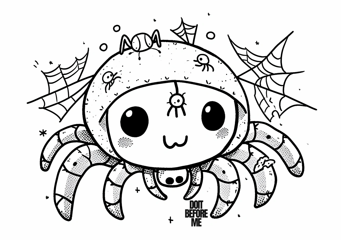 Free Printable Cute Spider Coloring Pages for Kids and Adults 2024 - Do ...