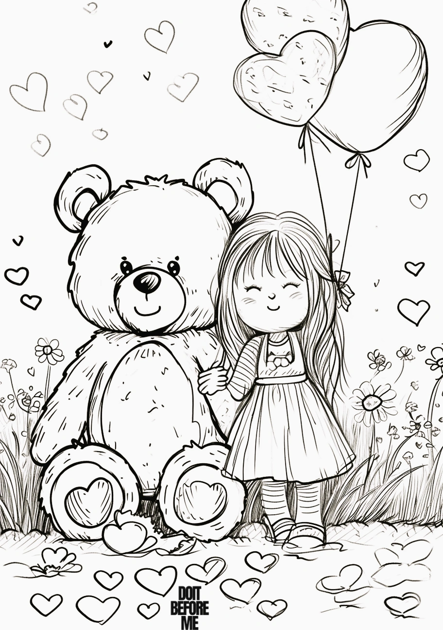 teddy bear coloring book