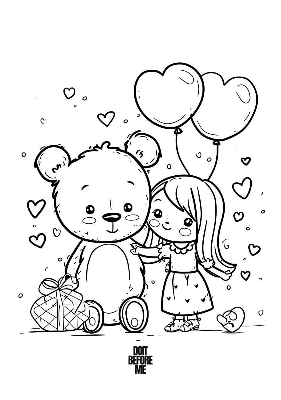 teddy bear coloring page printable