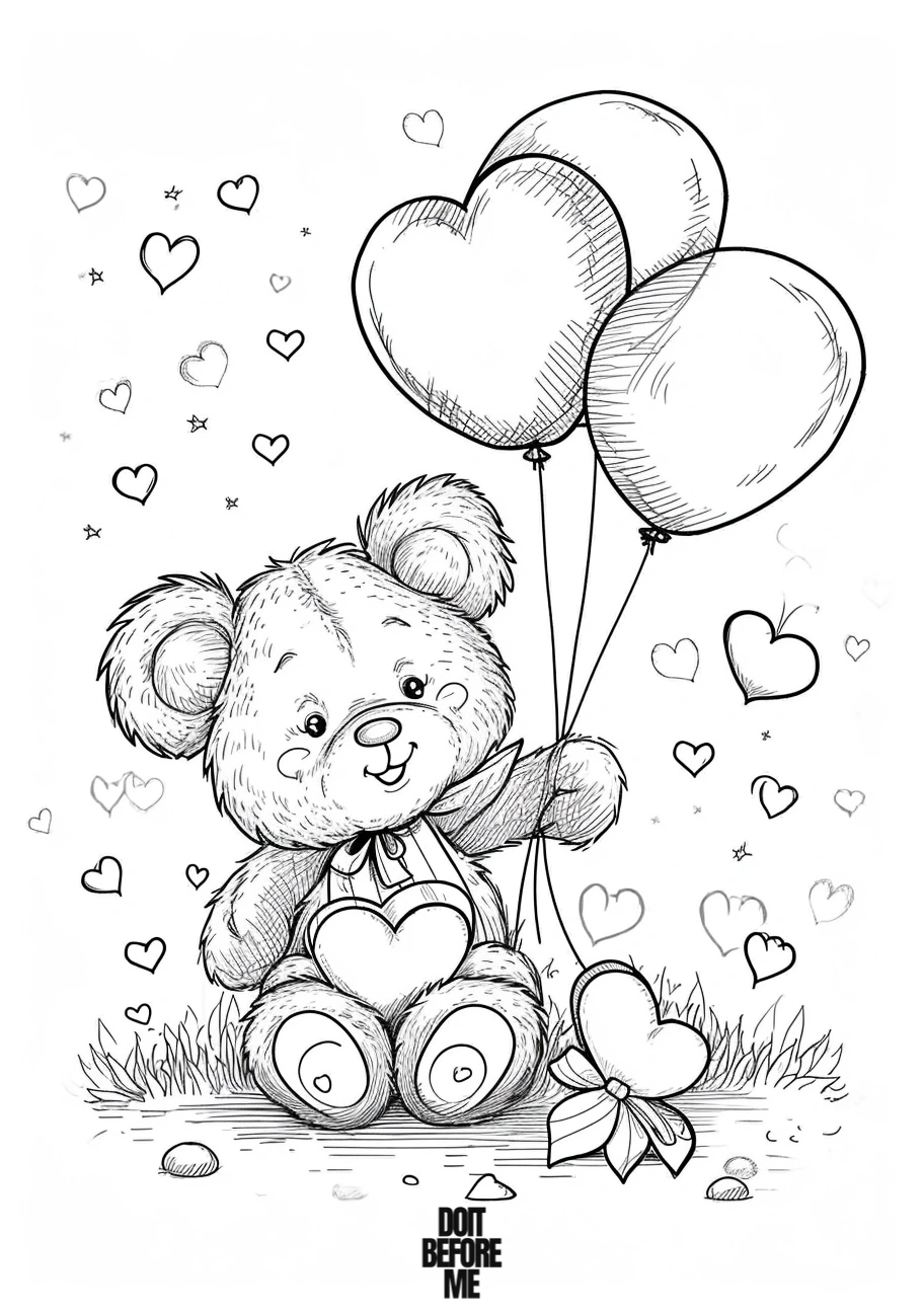 teddy bear coloring pages for adults