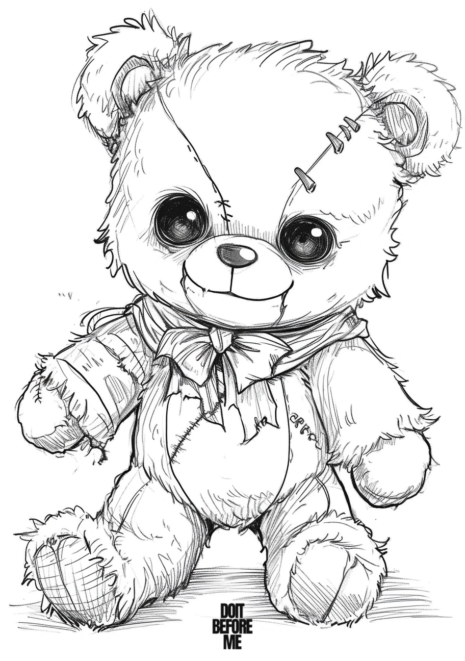 teddy bear coloring pages hard