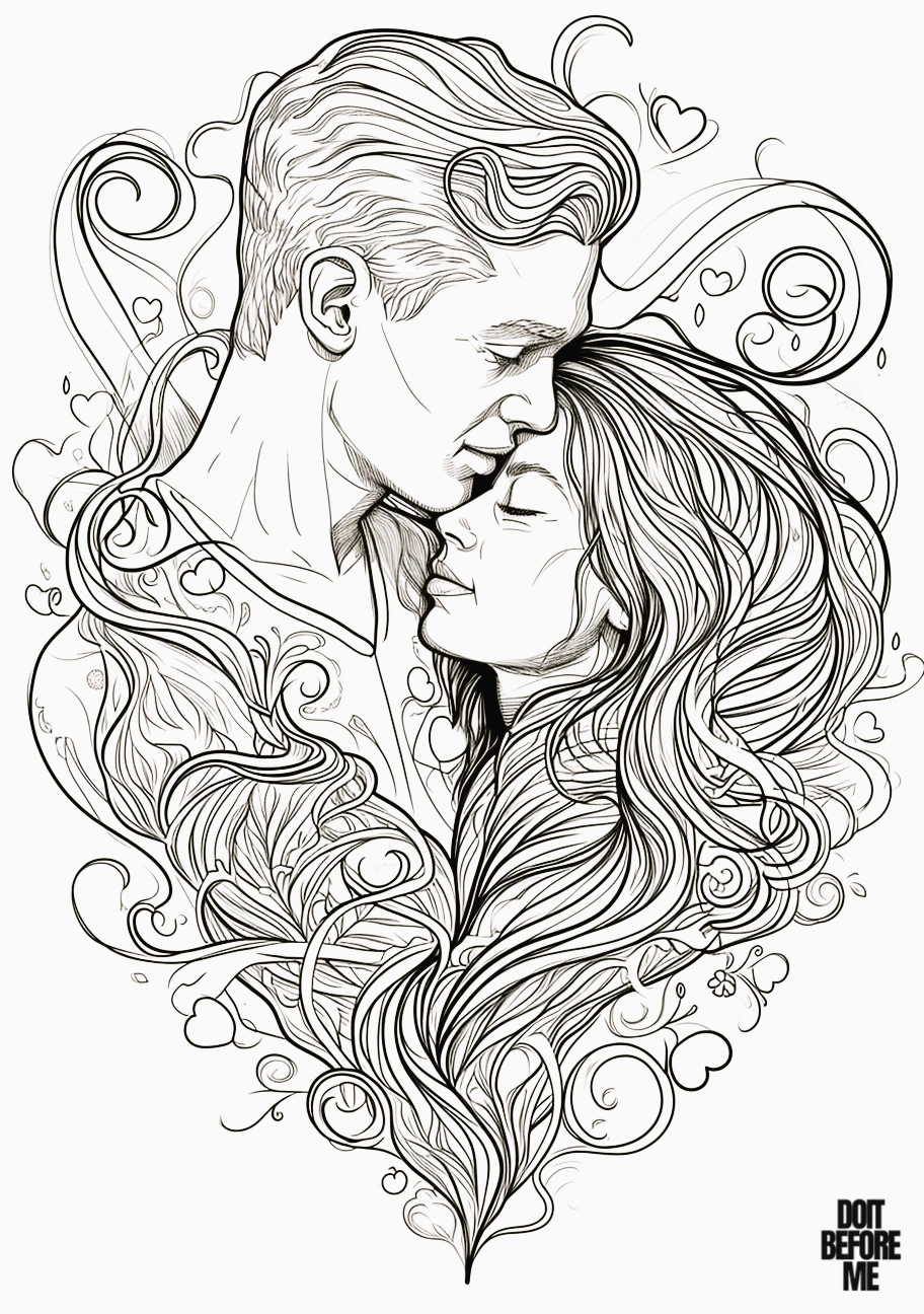 valentines day coloring page for adults