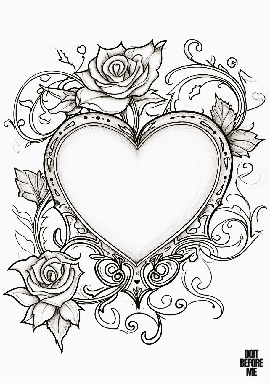 valentine's day coloring pages easy