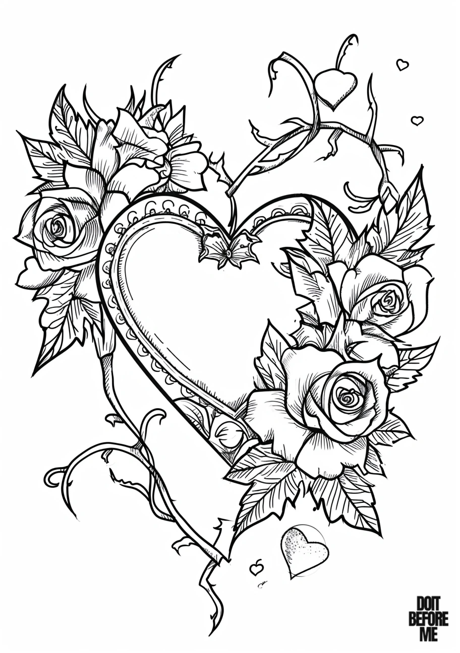 valentine's day coloring pages