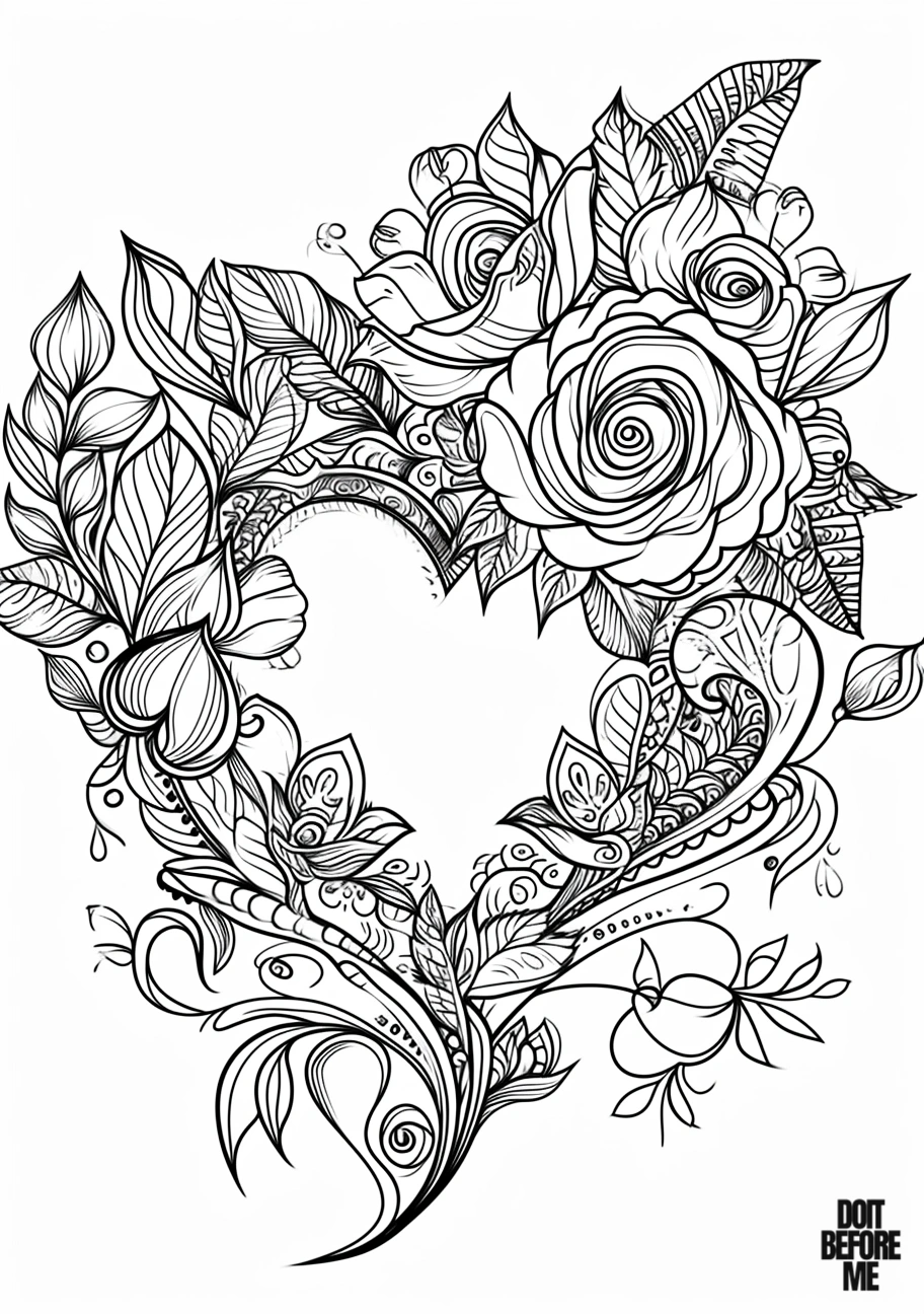 valentines day coloring sheet printable