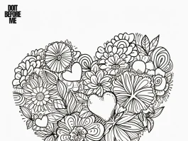 valentine's day heart printable coloring pages