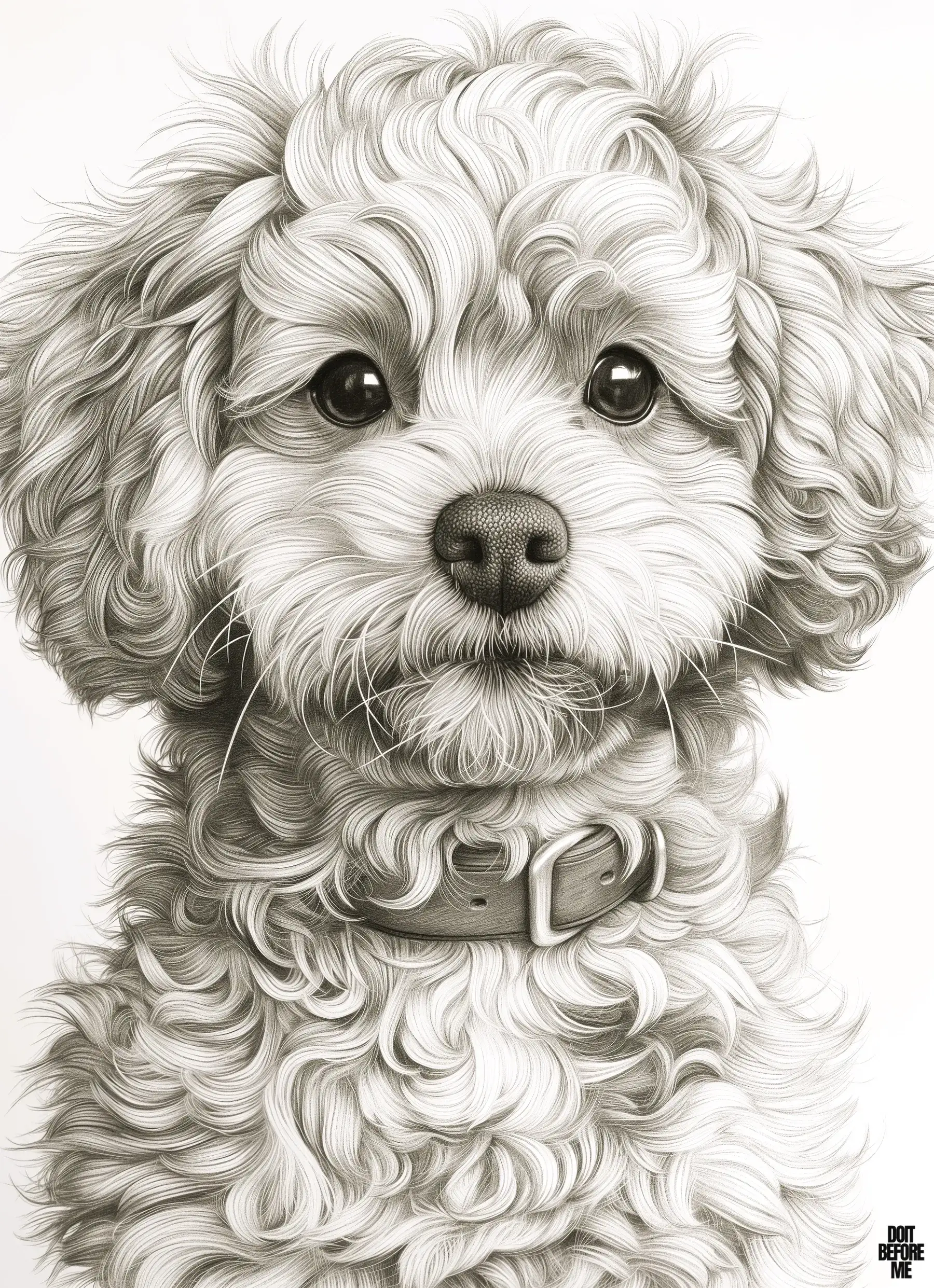 realistic poodle coloring pages